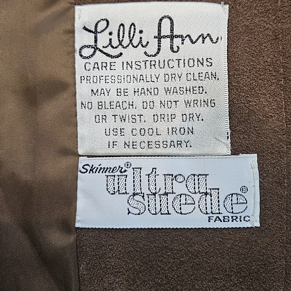 Vintage Ultra Suede RUST Brown Tailored Jacket - Picture 15 of 15
